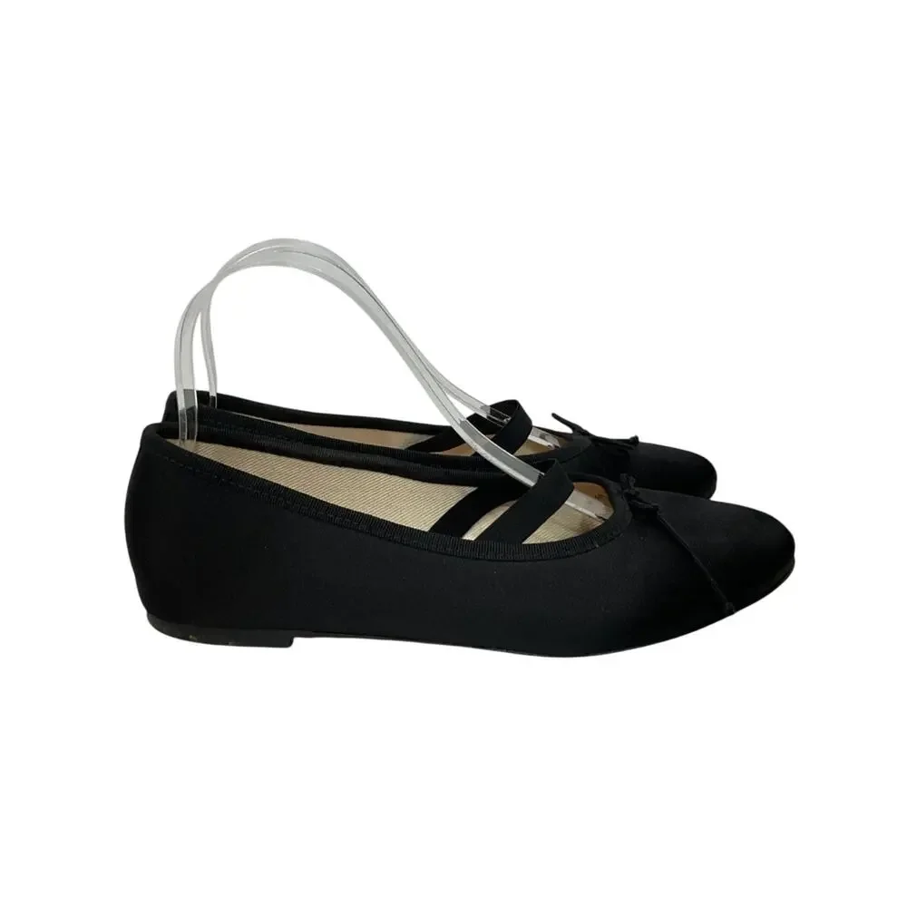 J.Crew Strappy Black Zoe Flats Size 7